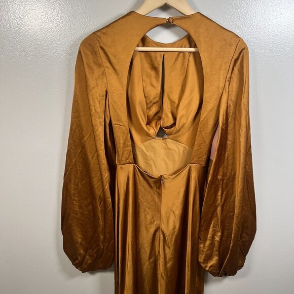 Significant Other Demi Dress Size 2 Copper Maxi Event Party Wedding Guest Gala - Picture 11 of 14